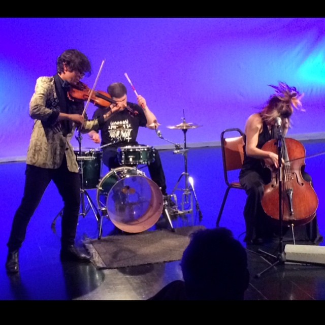 Performing with Valerie Kuehne and the Wasps Nests at Barking Legs Theater in Chattanooga, TN in February. Photo by Tim Hinck.