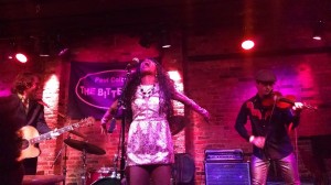 Playing with Minnie Dee last Friday at The Bitter End